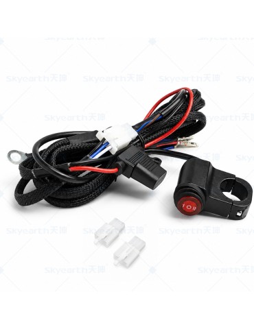 200W kabelsats för Moped, MC hel/halv ljus, 12V, universell passform.